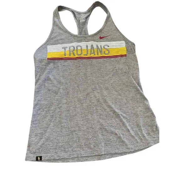 Nike Gray university of Southern California USC TrojansTank Top Size Large - Picture 3 of 8